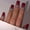 A1, variant on YTTAL Almond Press On Nails, Medium Length Burgundy Red Glitter Fake Nails with White Snowflake & Gold Line Design, Full Cover Acrylic False Nails for Women, Christmas New Year Nail Art, 24PCS