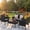 Black/Gray, variant on Gasee 4PCS Patio Rattan Conversation Furniture Set Outdoor Brown/Beige Cushion