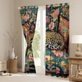 thumbnail image 3 of Castle Fairy Boys Girls Flowers Safari Leopard Black Out Curtains,Chic Floral Animal Cheetah Curtains Pack of 2 (42x63 Each),Retro Vintage Aesthetic Bedroom Curtains,Microfiber Bedroom Decor, 3 of 6