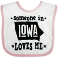thumbnail image 3 of Inktastic Someone in Iowa Loves Me Souvenir Boys or Girls Baby Bib, 3 of 4