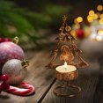 thumbnail image 6 of Christmas Tealight Holder under $5! Xqxayjr Christmas Tree Tealight Holder, Metal Tea Light Candle Stand, Holiday Table Decor, Mantel Christmas Decoration, Festive Candle Holder, Reindeer Design, 6 of 8