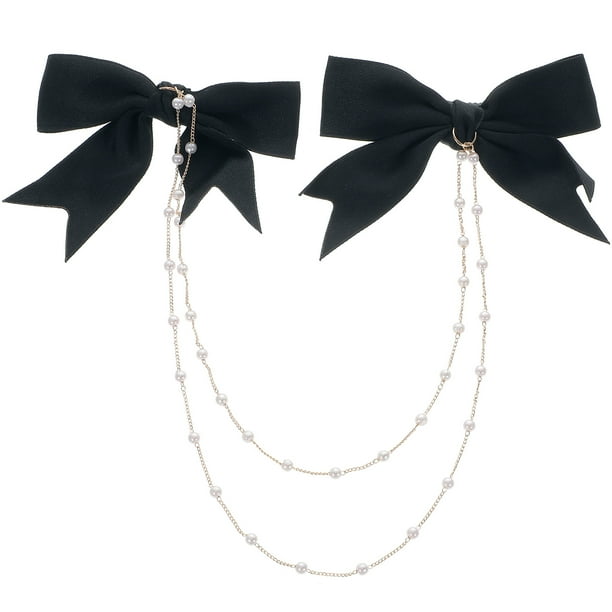 Cadena para el pelo de moda con borlas de perlas y pinzas para el pelo con doble horquilla, accesorios para el cabello para mujer