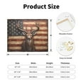 thumbnail image 2 of Lsque Deer American Flag Wall Print Wall Art – Decorative Picture for Living Room, Bedroom, and Office (Horizontal), 2 of 6