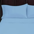 thumbnail image 2 of Pacific Linens 4 Piece Bed Sheet Set, Deep Pockets, 100% Cotton, Hypoallergenic, 500 Thread Count, Queen, Sky Blue, 2 of 2