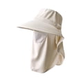 thumbnail image 4 of Sombrero para el sol con visera de verano, protección solar, para senderismo, camping, ciclismo, playa al aire libre. Beige, 4 of 9