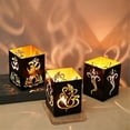 thumbnail image 4 of Candelabro de loto para exteriores, luces para patio + portavelas con diseño de loto para Halloween, ideal para fiestas festivas en el hogar durante Diwali., 4 of 5