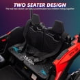 thumbnail image 4 of Telyswee 24V Kids Ride on UTV, 2 Seater 4WD Electric Truck with Sun Shade, Remote Control, LED Lights, 4 Shock Absorbers, 3 Speeds, Horn, and Music Player for Gift, 4 of 8