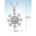 thumbnail image 5 of JewelersClub Snowflake Necklace Diamond Necklaces for Women – Genuine White Diamond. 925 Sterling Silver Necklace Snowflake – Christmas Gifts for Women – Silver Diamond Pendant Necklace for Women, 5 of 5