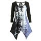 thumbnail image 1 of Más el tamaño de la manga de raglán del tinte del lazo del pañuelo camiseta Rosegal Mangas largas de talla grande, 1 of 5