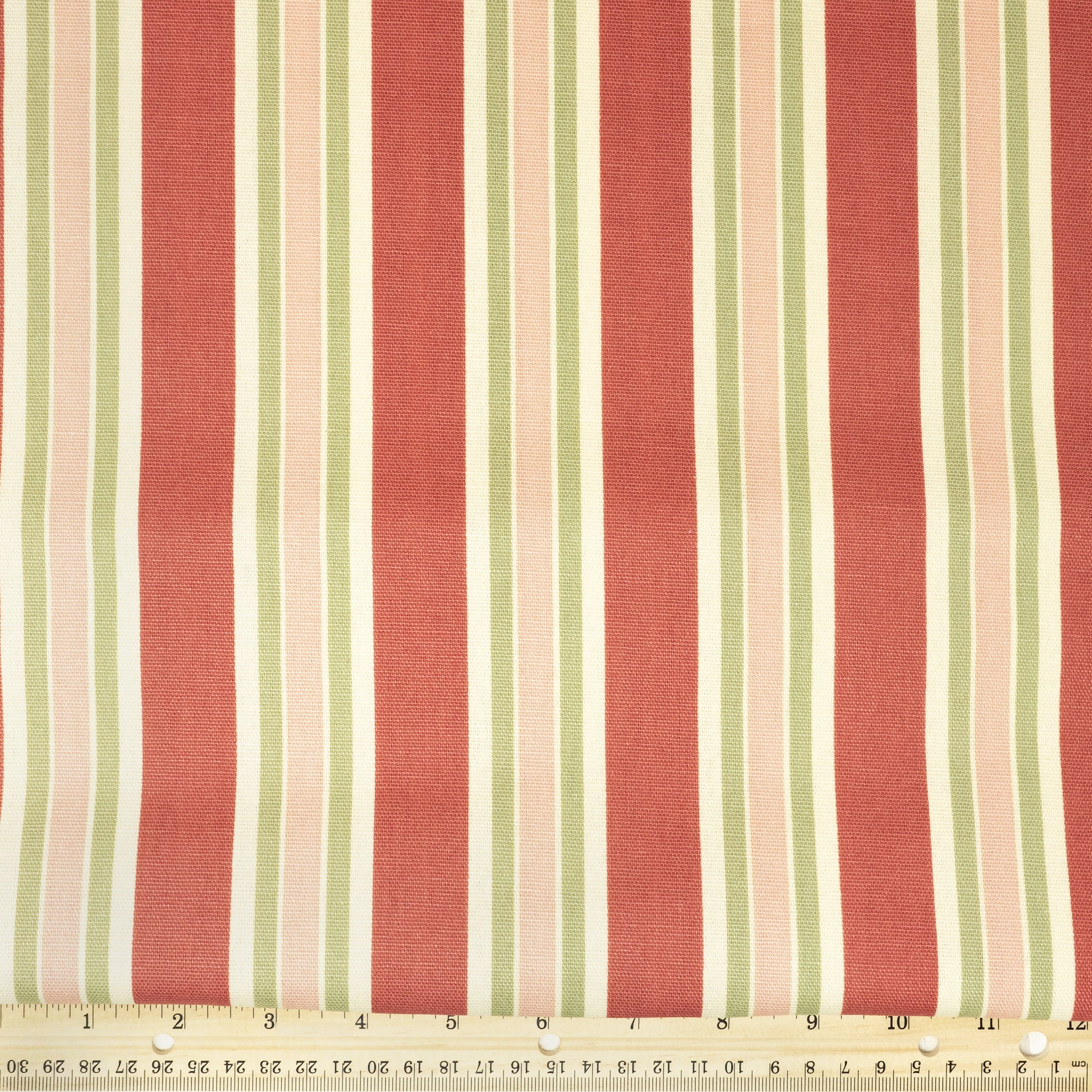 Waverly Inspirations 8 yd By the Bolt 100% Cotton Fabric, Striped, Rose, 45" Wide for Quilting & Sewing