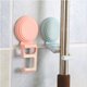 thumbnail image 3 of Plástico cocina baño fuerte ventosa gancho fregona cepillo paraguas soporte de almacenamiento (rosa), 3 of 3