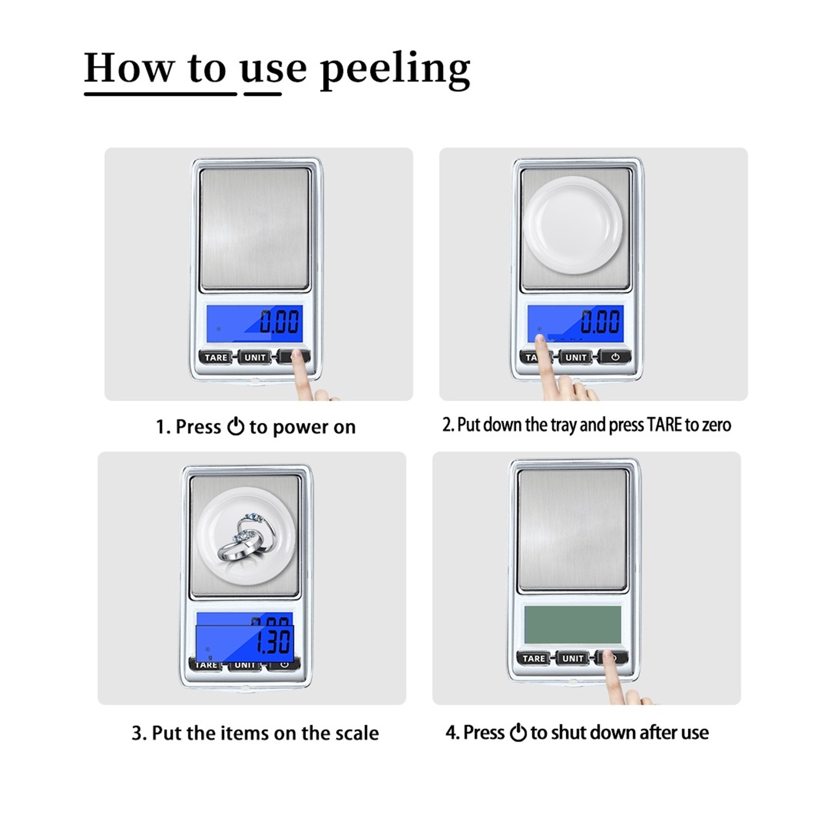 200g 0.01g Mini Electronic Scales Precision Pocket Digital LCD Scale Gold Silver Jewelry Balance ,Multi Measuring Units