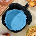 thumbnail image 2 of Teissuly Silicone Air Fryer Liner Reusable Air Fryer Basket Food Grade Silicone Airfryers Baking Tray Heat Resistant Easy Cleaning Silicone Pot Round for Air fryer Oven Accessories Teissuly WER202309201114, 2 of 7