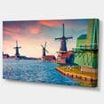 thumbnail image 2 of Zaandam Mills on Water Channel - Large Landscape Canvas Art Print, 2 of 3