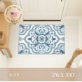 thumbnail image 4 of Maples Rugs Vivian Transitional Medallion Blue White Washable Entryway Area Rug, 2'6 x 3'10, 4 of 9
