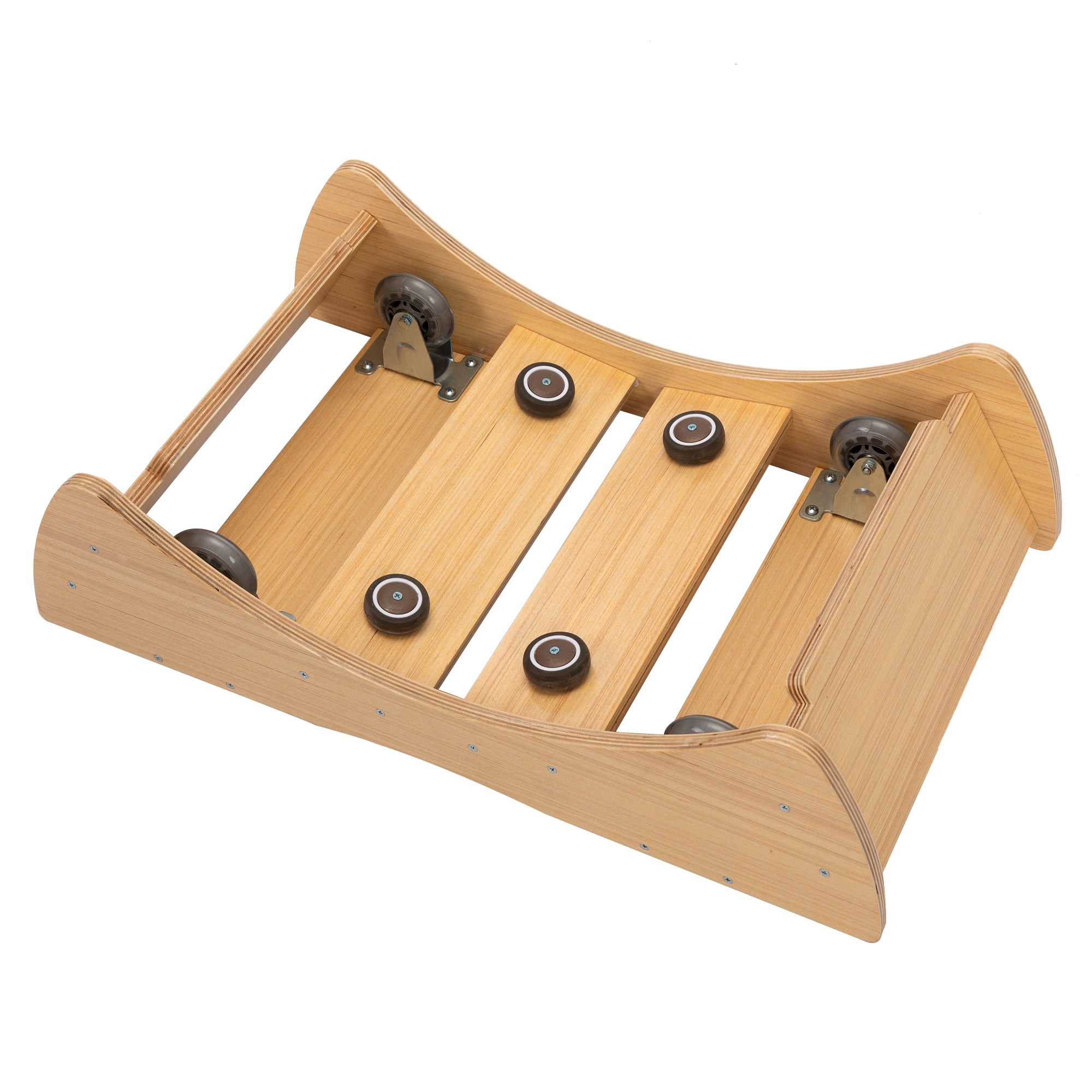 resenkos 34 Inch Round Hamster-Wheel Style Cat Exercise Wheel with Carpet Runway, Wooden Sisal-Covered Cat Scratcher Toy, Beige