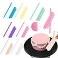 thumbnail image 2 of JIEMUCES 2Pcs Cake Decorating Kit with Adjustable Arc Guide Precision Baking Tool Set with 14 Width Settings & Depth Scale Plastic Icing Stencil for Home Bakery Beginner Friendly Border Maker, 2 of 8