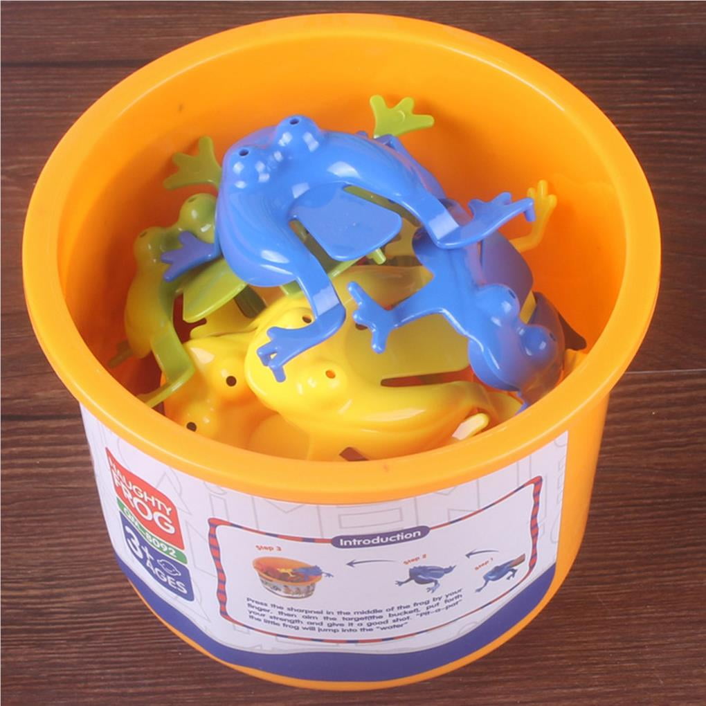 Jumping Frog Toys Animal Model Plaything Bucket Storage Contest