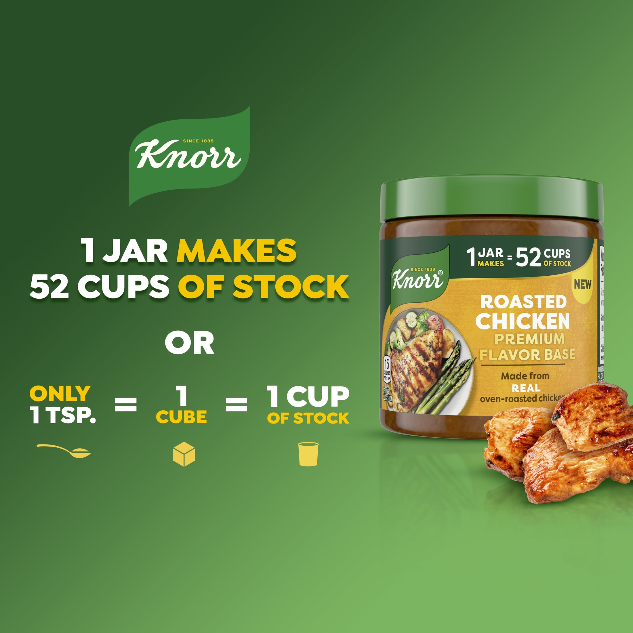 (6 pack) Knorr Bouillon Premium Roasted Chicken Flavor Base, 11 oz