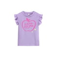 thumbnail image 3 of Little Hand Cat Graphic T-Shirt for Girls Short Sleeve Toddler Girl Clothes Summer Cotton Fashion 3Pcs Size 7T, 3 of 6
