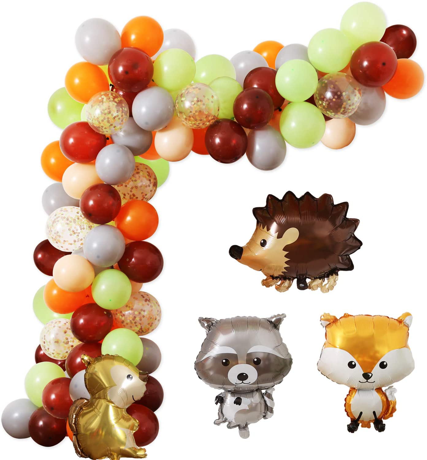 Forest Fox Hedgehog Animal Foil Balloon Baby Shower Decor Birthday Wedding Party 