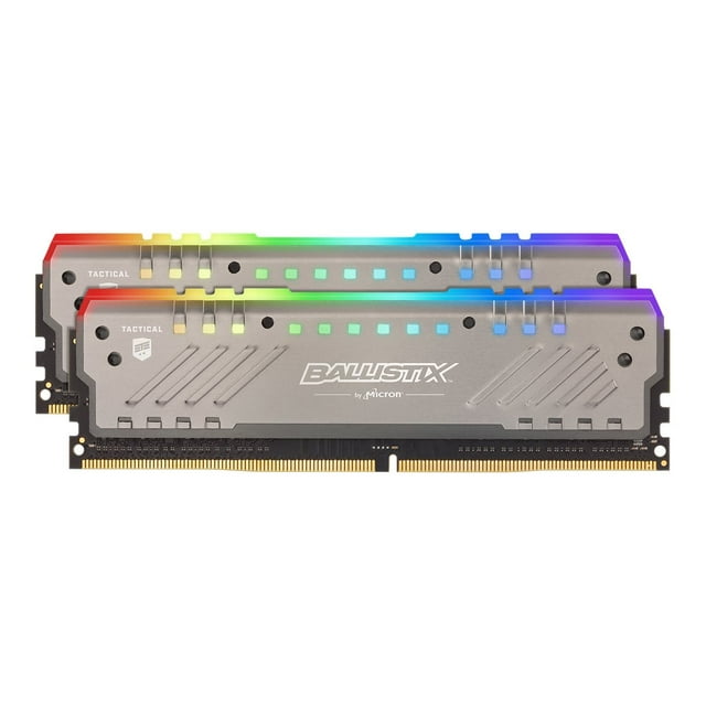 Ballistix Tactical Tracer RGB - DDR4 - kit - 16 GB: 2 x 8 GB - DIMM 288-pin - 3200 MHz / PC4-25600 - CL16 - 1.35 V - unbuffered - non-ECC
