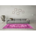 thumbnail image 3 of Ahgly Company Indoor Square Medallion Pink Traditional Area Rugs, 3' Square, 3 of 4