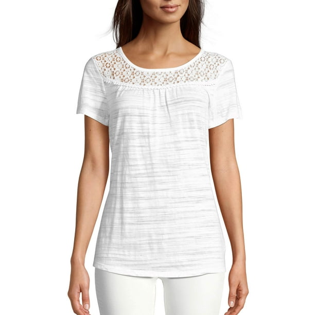 cropped peasant tee