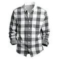 thumbnail image 4 of Maean Mens Plaid Shirts Button down Long Sleeve Dress Tops Casual Basic Pocket Tee for Work Wedding, 4 of 5