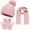 Pink, variant on 3-Pieces Winter Hat Neck Warmer Touchscreen Gloves Set Knit Thick Scarf Beanie Hats Scarves Set Gifts for Women Merry Christmas! （One Size)