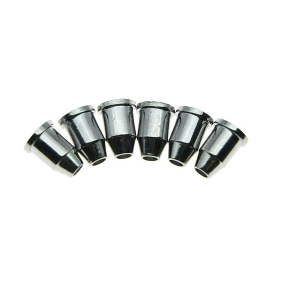 kaish 6 x cromado Guitar String a través de cuerpo férula 1/10,2 cm (6.35 mm) para cuerdas de guitar