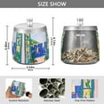 thumbnail image 2 of Yayeee Ashtray with Lid for Cigarette Smokeless Stainless Steel Home Ash Holder, Green Seaside, 2 of 7