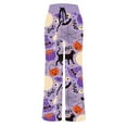 thumbnail image 5 of Fiaer Womens Halloween Pajamas Pants Pumpkins Sleepwear Trousers Cute Soft Loose Fit Trendy High Waist Pjs Slacks Dark Blue L, 5 of 5