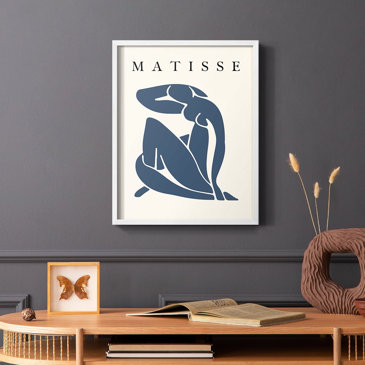 Matisse CCCLXXXI in White Solid Wood 11 x 14 Framed Print