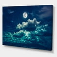 thumbnail image 3 of Designart ' Full Moon Night in Cloudy Sky II ' Nautical & Coastal Canvas Wall Art Print, 3 of 4