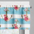 thumbnail image 5 of Ambesonne Shabby Flora Valance & Curtain, Anchors and Roses, 55"x36", Multicolor, 5 of 6