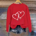 thumbnail image 5 of Valentine'S Sweatshirt For Women Cute Love Heart Shirts Casual Long Sleeve Valentine Sweat Shirts Fashion Tops, 5 of 6