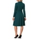 thumbnail image 3 of INSPIRAR CHIC Vestidos Elegantes de Oficina para Mujeres con Cuello Cuadrado, Manga Larga, Plisado, Vestido A-line XS Verde Lago, 3 of 6