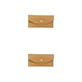 thumbnail image 3 of Sonducket Cartera de cuero PU para mujer, monedero de repuesto con botón a presión, elegante, exquisito, estilo Simple, monedero para chicas, Marrón 2piezas, 3 of 6