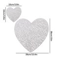 thumbnail image 2 of CNKOO 2Pcs Placemat Heart-Shaped Interwoven Coaster Simple Table Mat, 2 of 12