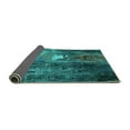 thumbnail image 2 of Ahgly Company Indoor Square Oriental Turquoise Blue Industrial Area Rugs, 4' Square, 2 of 4