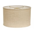 thumbnail image 2 of HomeRoots 470214 16 in. Throwback Oval Linen Lampshade Light Wheat, 2 of 5