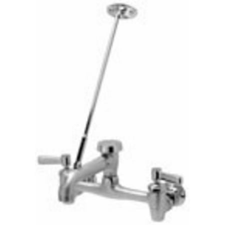 Atmospheric Vacuum Breaker Spout Zurn Z843M1-RC Sink Faucet with 6in Vacuum Breaker Spout, Lever Handles, Pail Hook, 3/4in Hose End and Brace ()
