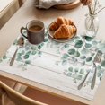thumbnail image 3 of Eucalyptus Leaves Placemats Set of 1, Sage Green Non-Slip Place Mats Washable Table Mats for Kitchen Dining Table Decorations Indoor/Outdoor, 3 of 9