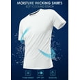 thumbnail image 3 of BALEAF Men's White Tee Shirts Quick Dry Short Sleeve Tops UPF30+ Moisture Wicking Athletic T-Shirt for Trail Workout Size S, 3 of 8