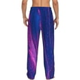 thumbnail image 3 of Balery Men'S Neon Gradient Blue Pants,Sleepwear Pants,Pajama Pants,Pj Bottoms Drawstring And Pockets-Xx-Large, 3 of 9