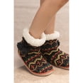 thumbnail image 5 of PacificPlex Womens Knit Shearling Lined Bootie Slippers Muk-Luk Slipper Booties, S/M, Brown, 5 of 6