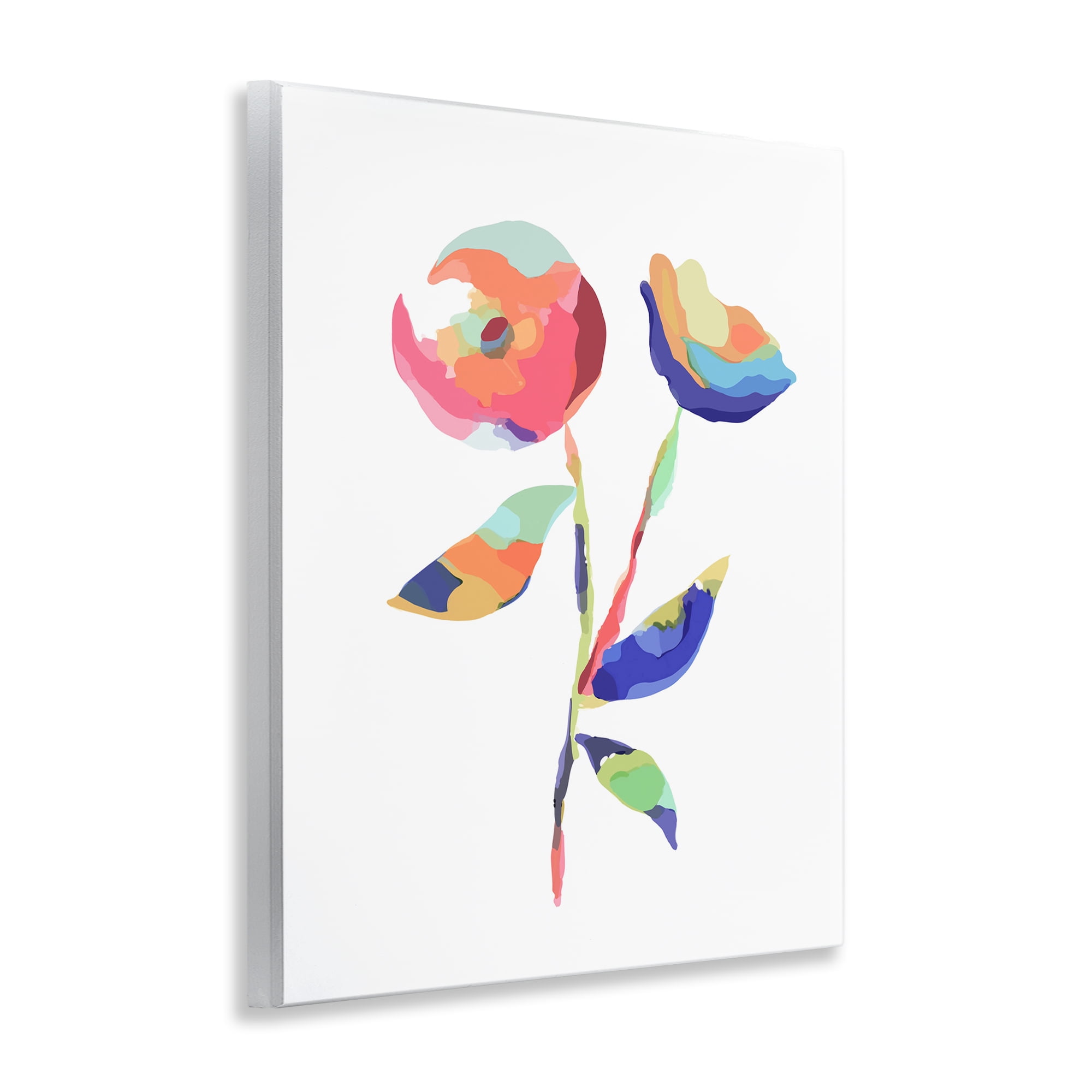 Stupell Industries Mosaic Flower Buds Plants & Flowers Painting Unframed Art Print Wall Art, 11 x 14