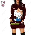 thumbnail image 4 of 2023 Anime Hello Kitty Automne Robe à Capuche pour Femmes Robe Sweat Mode pour Femmes Robe Décontractée à Capuche avec Poche Robe Mini, 4 of 7