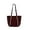 Wine Red, variant on Women Faux Suede Rivet Tote Bag Solid Color Shoulder Bag Underarm Bag Handbag Large Capacity for Daily Travel
